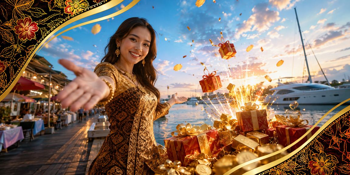 Rekaan kasino pertaruhan Malaysia dengan motif batik tradisional yang kaya warna